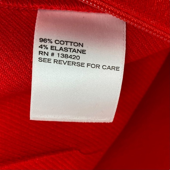 Etcetra Red Skirt Sailor Buttons High Rise Midi Pencil Skirt - Picture 9 of 9